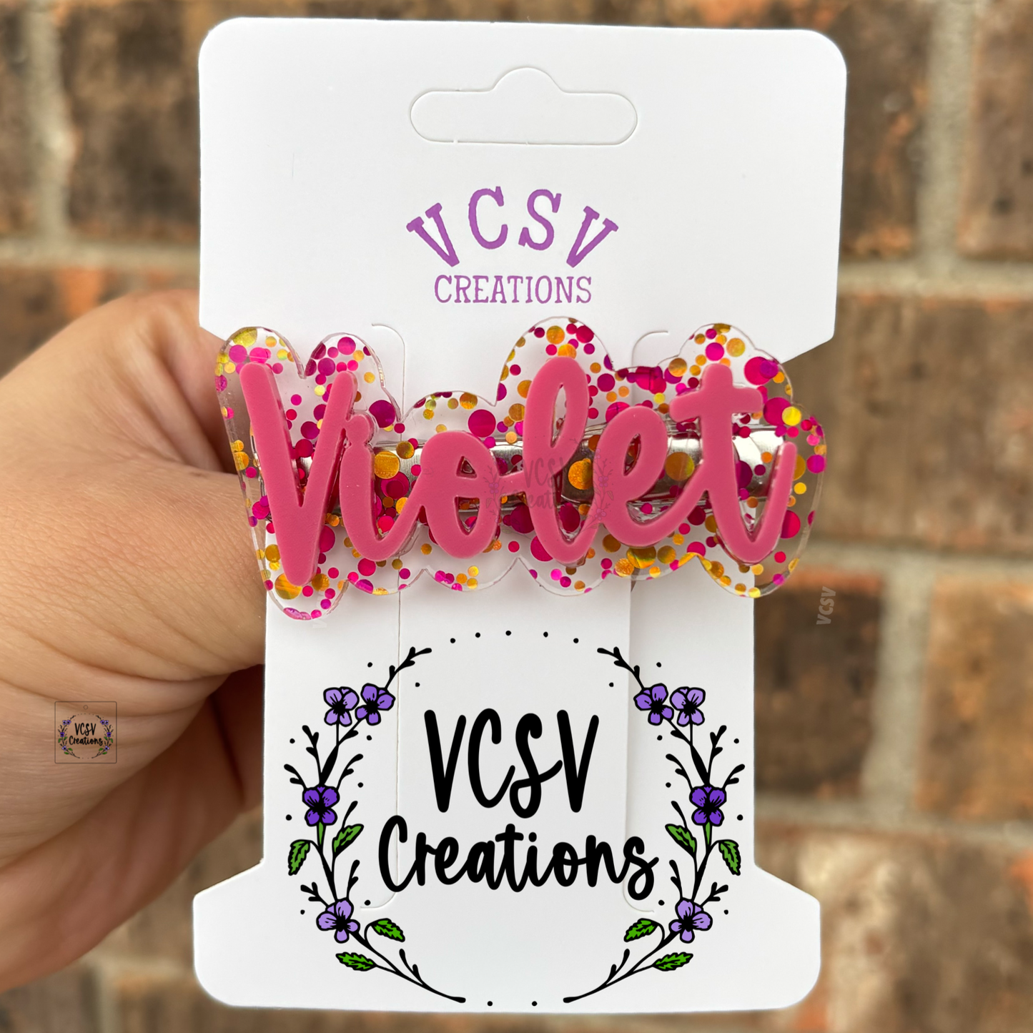 Pink Lemonade + raspberry hair clip