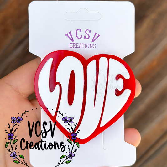 LOVE heart Clip
