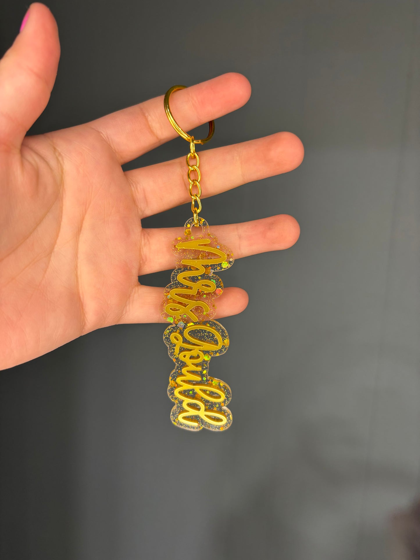 Golden SugarHex keychain