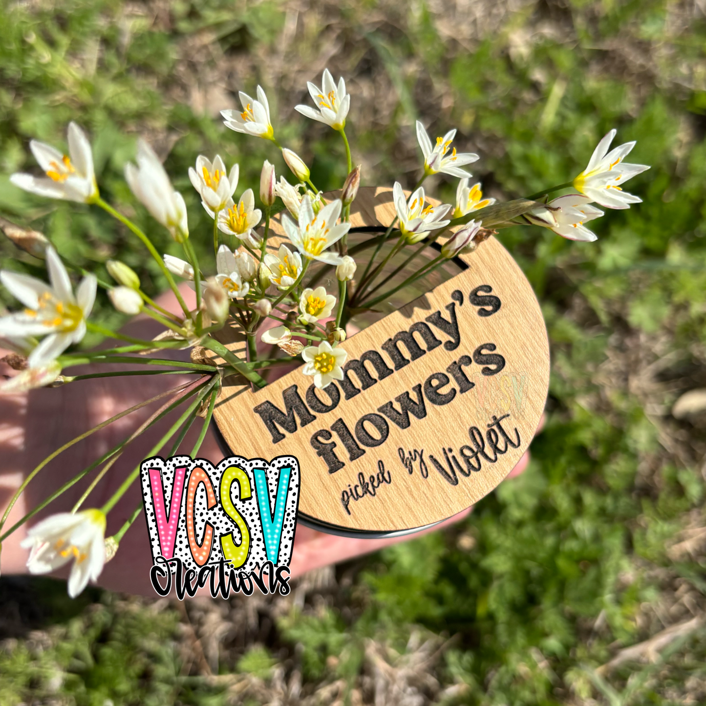 Flowers For Mommy jar