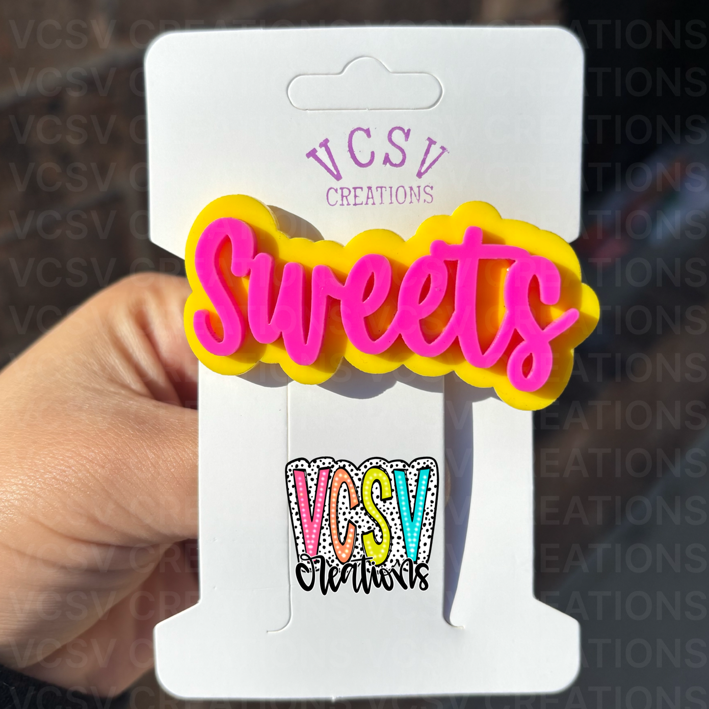 Electric yellow + electric purple hair clip