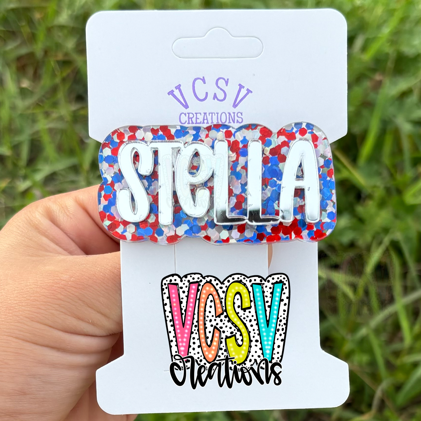 RWB Hex Hair Clip