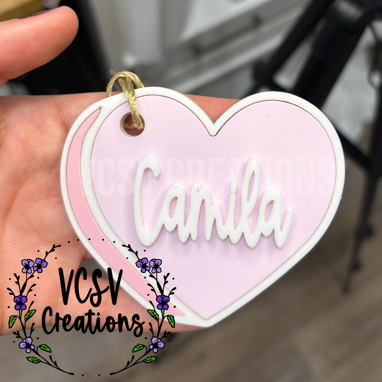 Conversation Heart Basket Tag