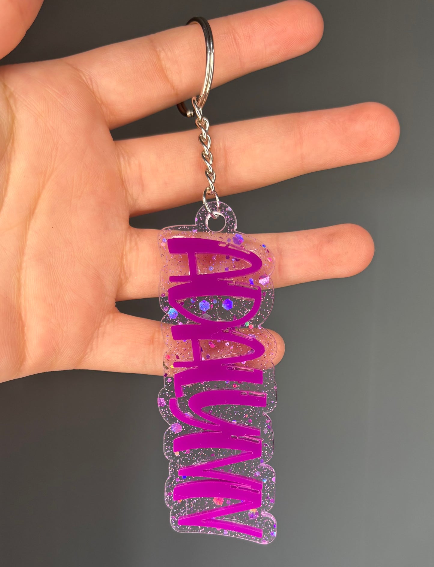 Purple SugarHex keychain