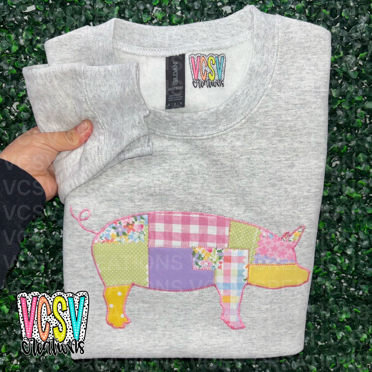 Patch work appliqué embroidery