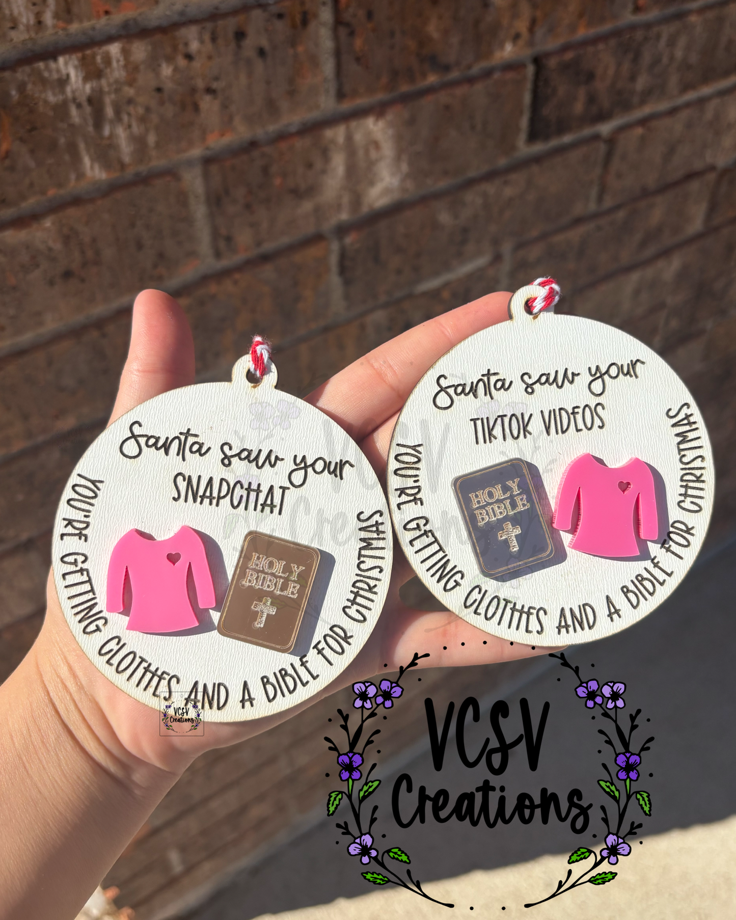 Santa Saw your social media Ornament