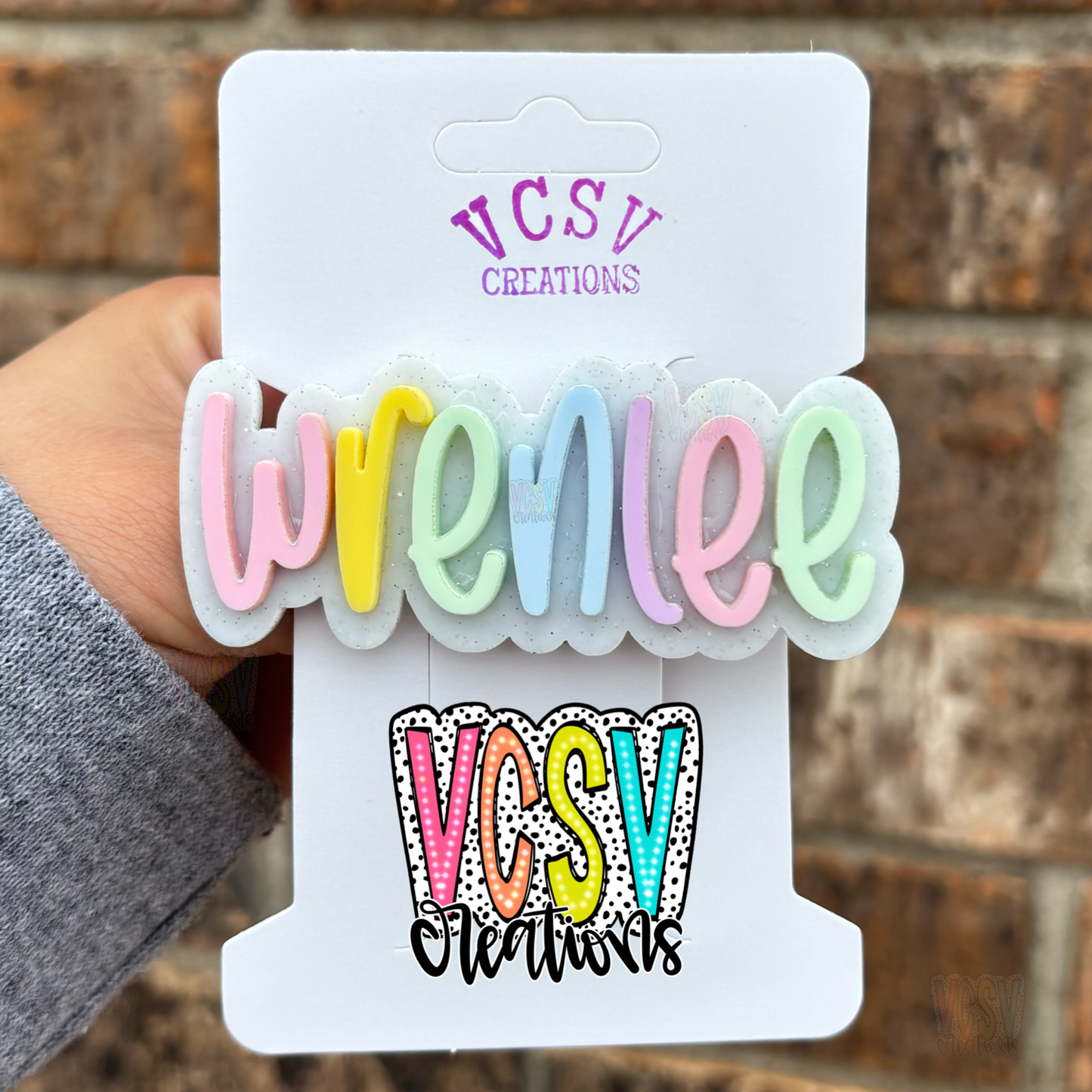 Rainbow Pastel Hair Clip