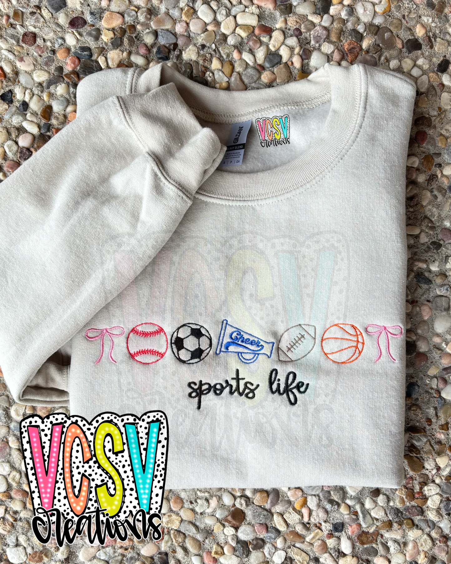 Sports life embroidery