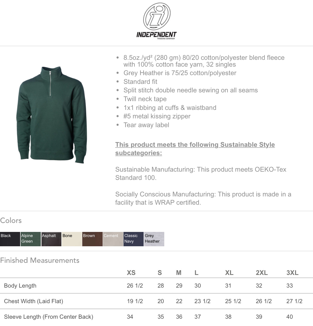 HMS quarter zip