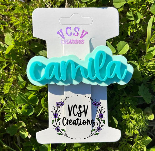 Mint + bright teal Hair clip