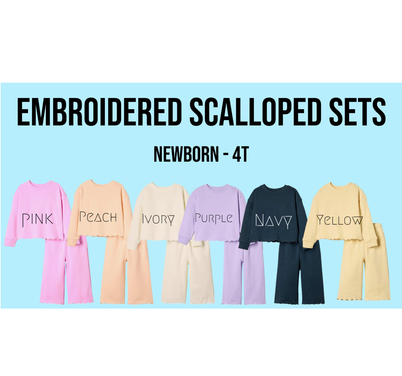Kids Scalloped Set