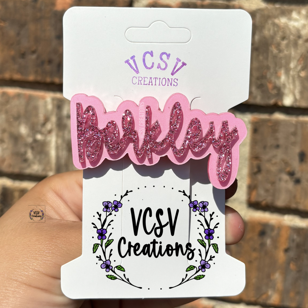 Metallic pink Hair clip