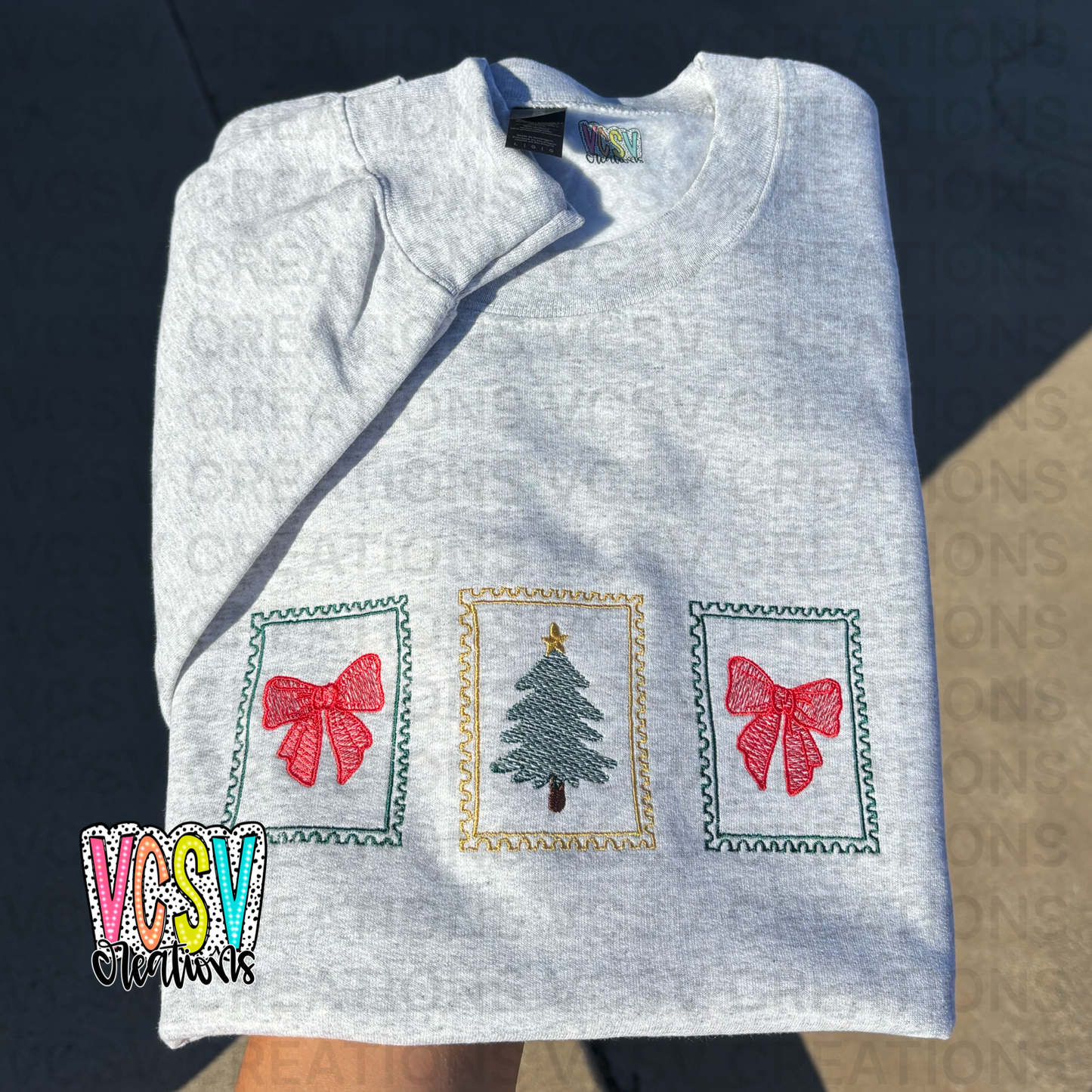 Christmas Stamp embroidery crew