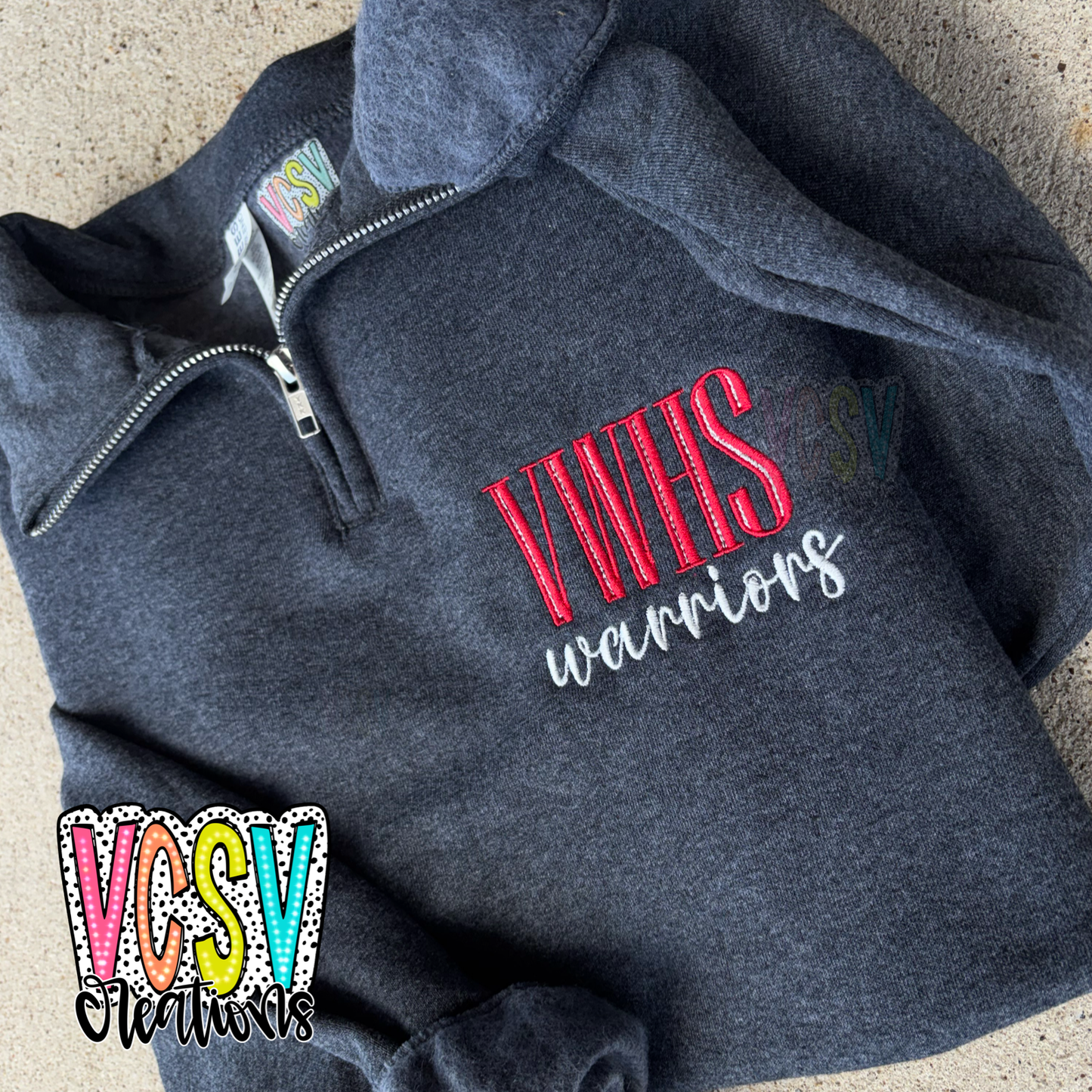 VWHS quarter zip + customs