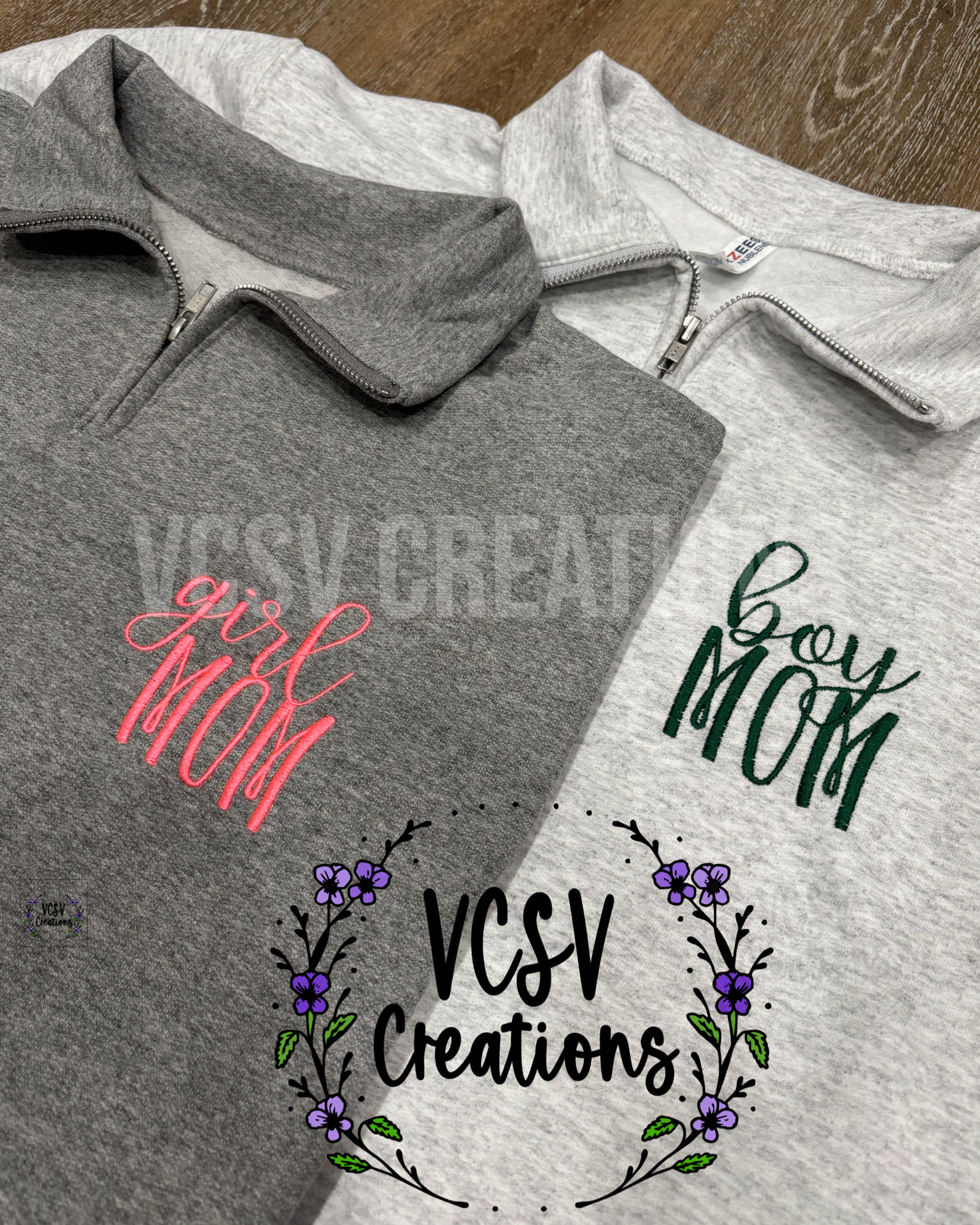 Mom quarter zip sweater