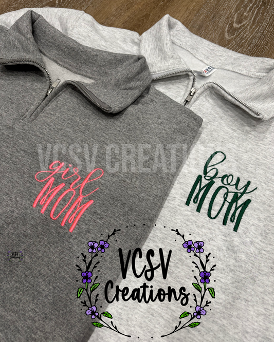 Mom quarter zip sweater