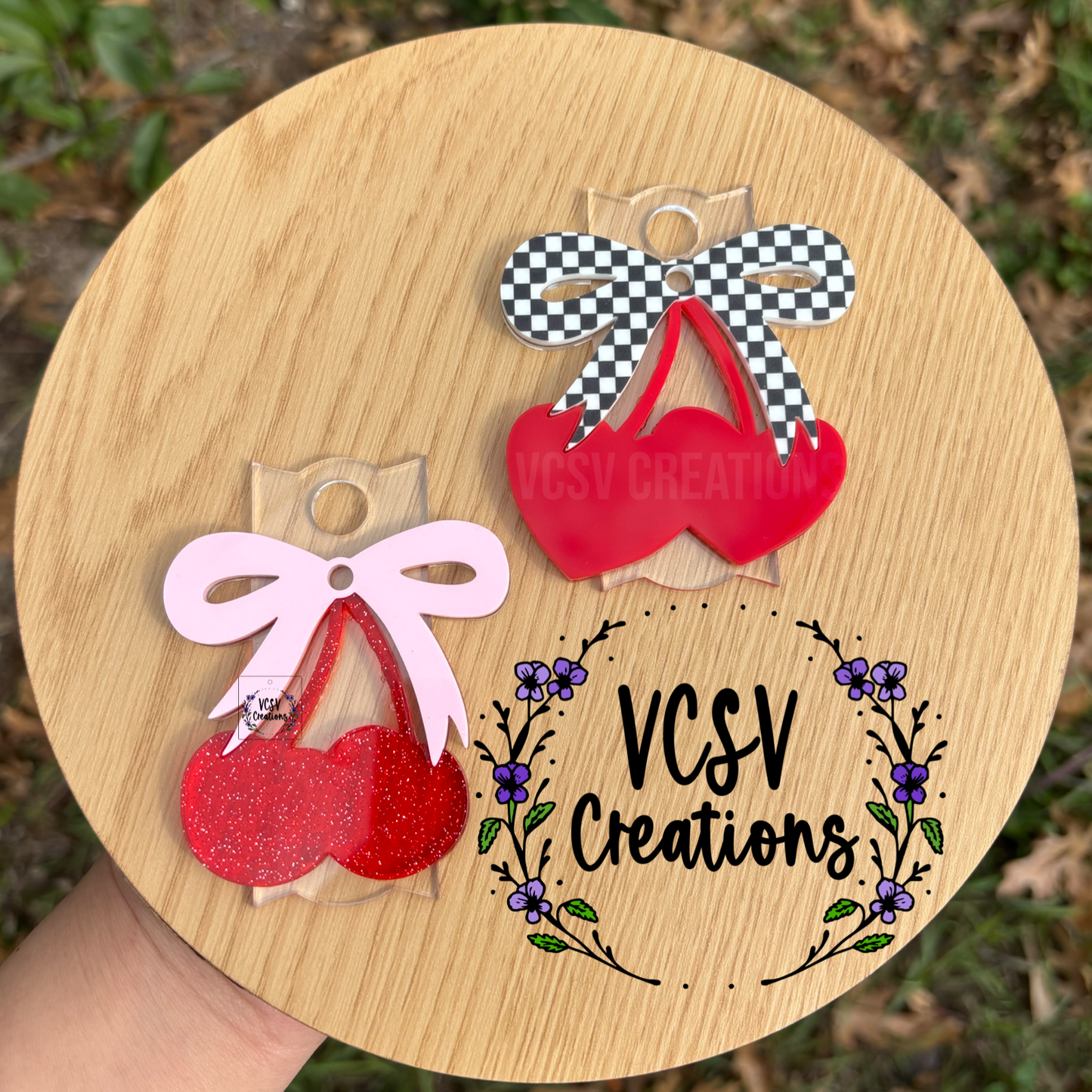 π Cherry + Bow Topper