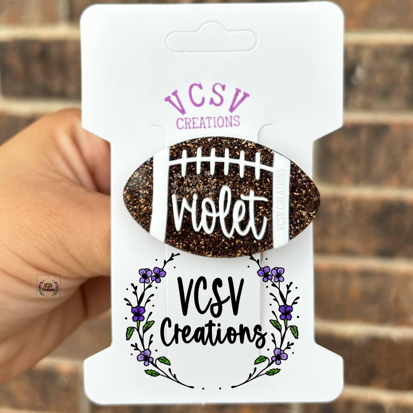 Football π Hair clip