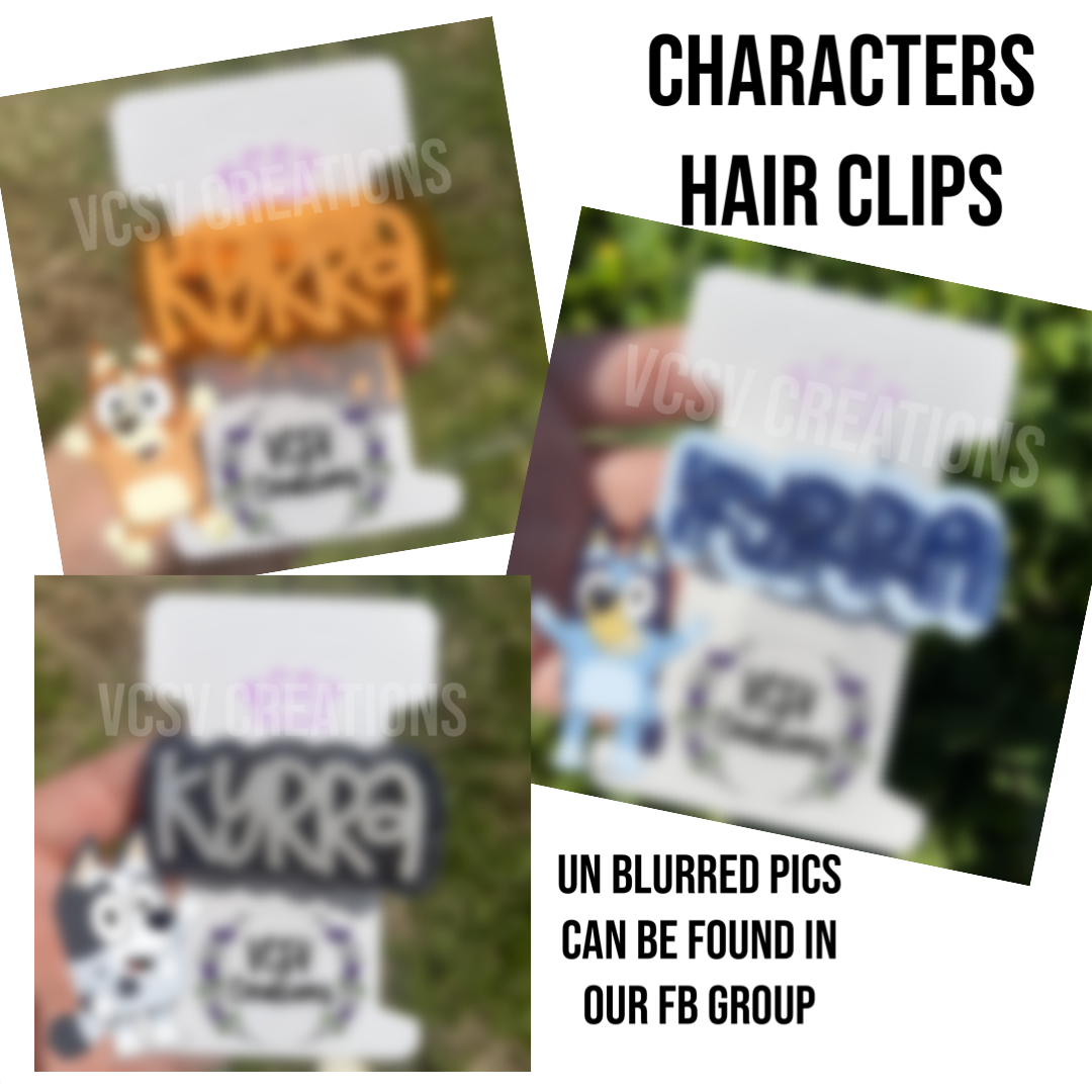 πluey character theme hair clip