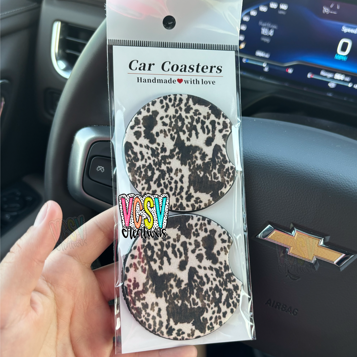 Cow Print Coasters