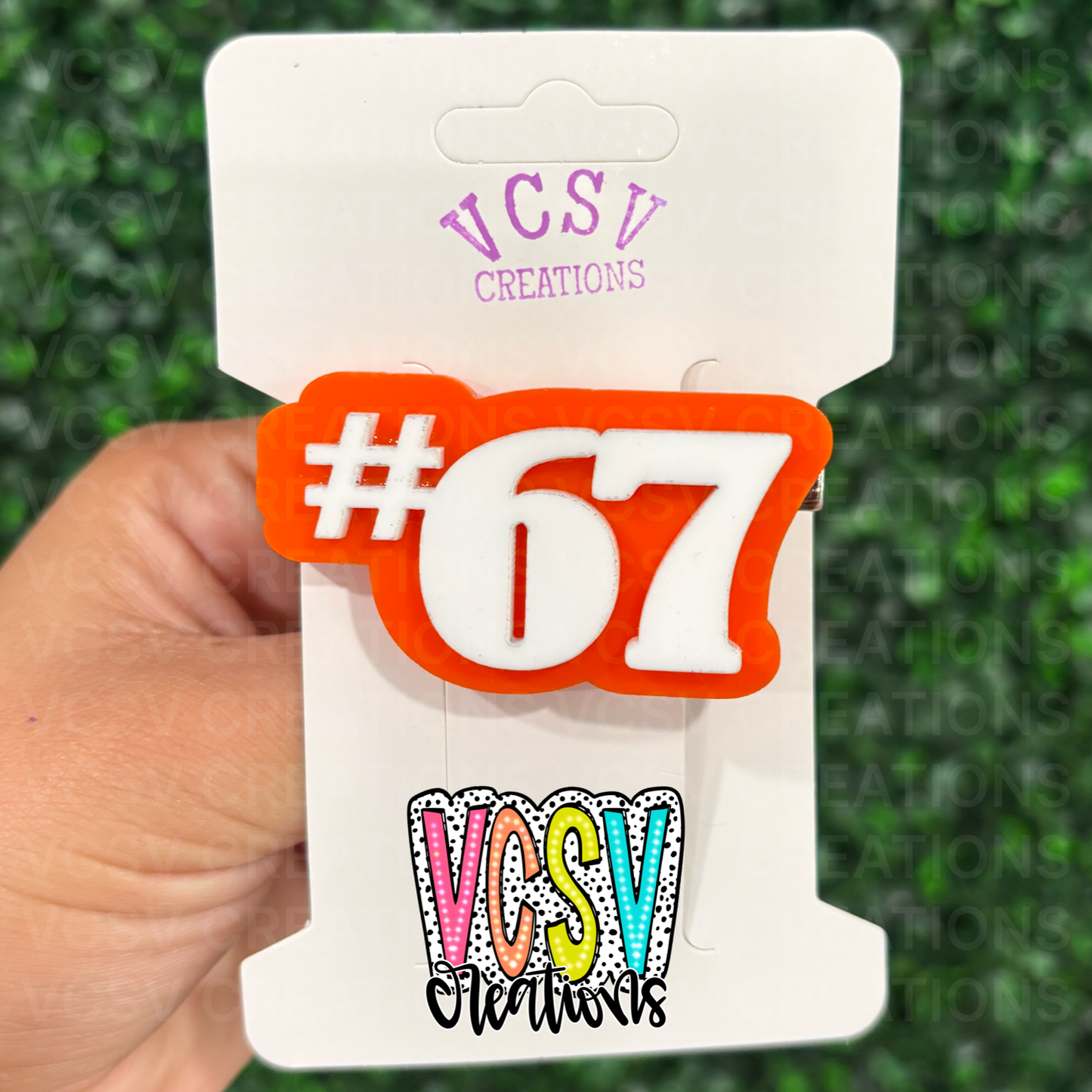 Number hair Clip
