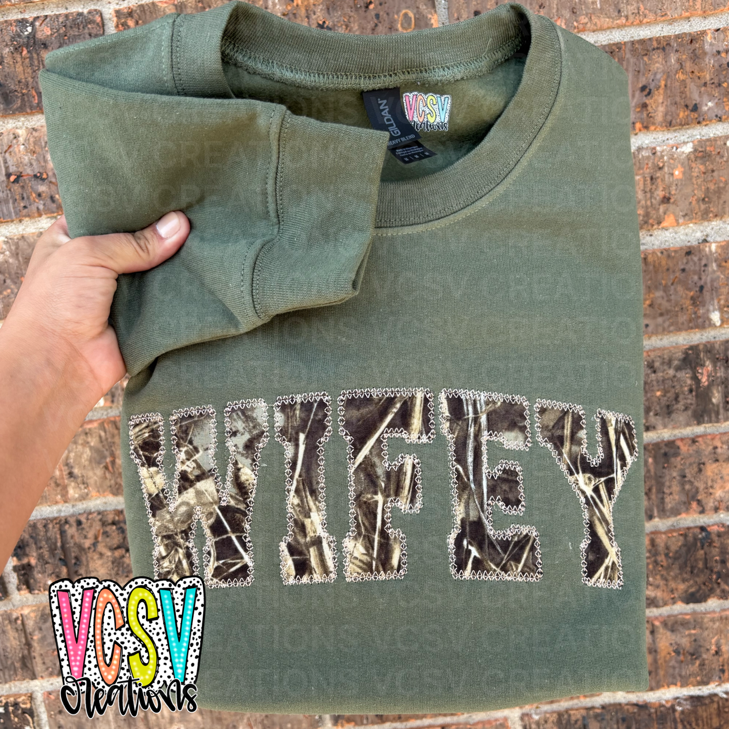 Custom Camo Appliqué sweater