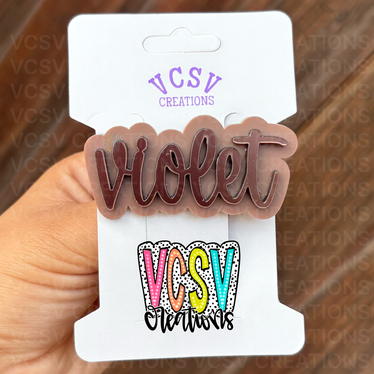 Mocha + Metallic Clip
