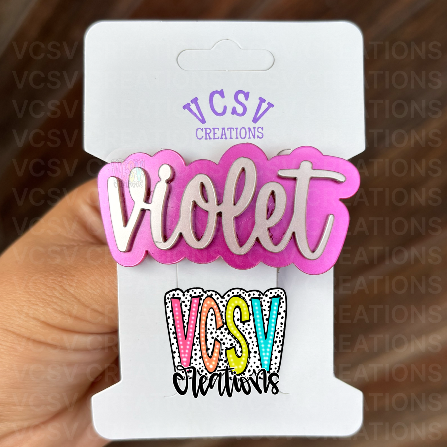 Magenta metallic Clip