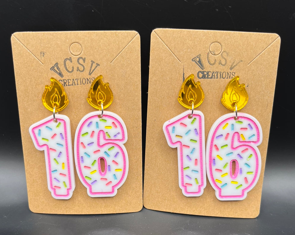 Birthday Candle Earrings