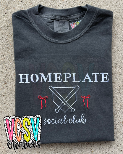 Home Plate embroidery