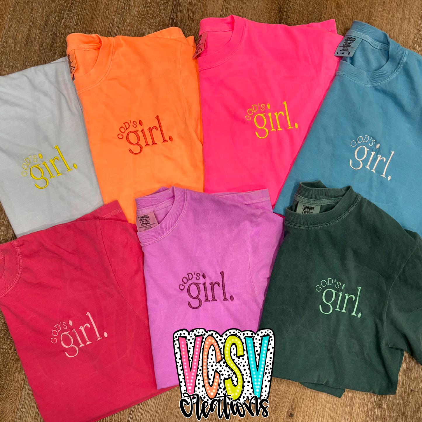 Gods Girl embroidery tee