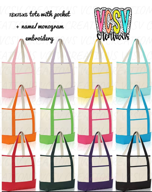 Tote with pocket