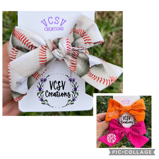 Baseball ⚾️ Embroidered Bow