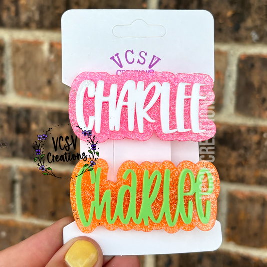 Charlees Clip set (one name per set)