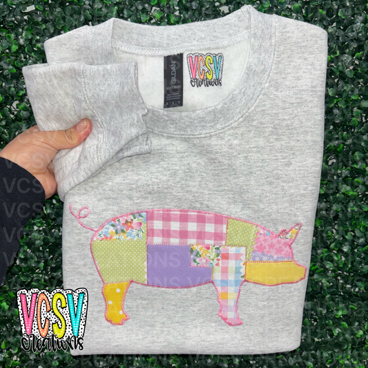 Patch work appliqué embroidery