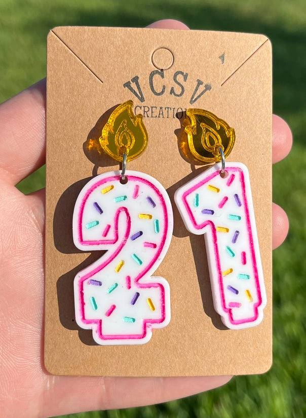 Birthday Candle Earrings