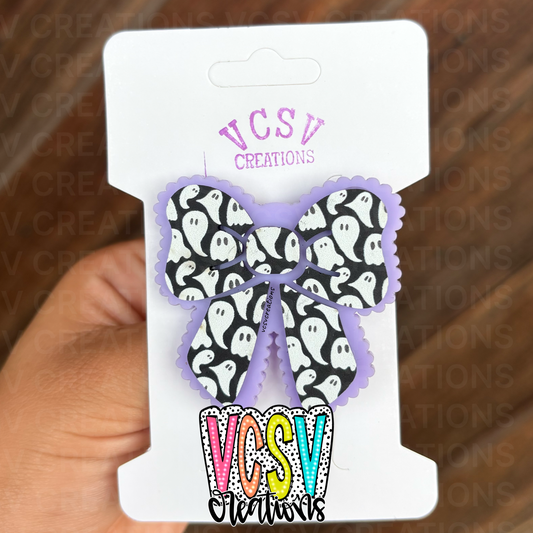 Ghostie Bow hair Clip