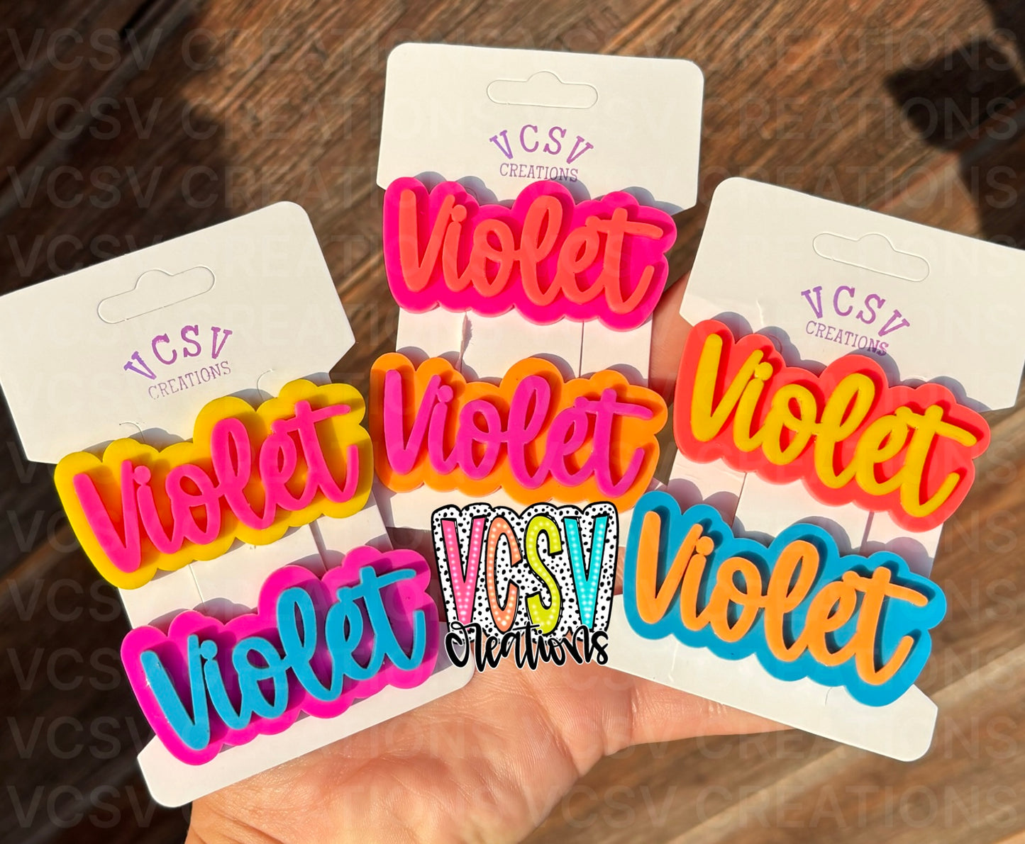 Glossy Neon Clip bundle (one name per bundle)