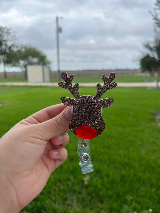 Reindeer badge reel