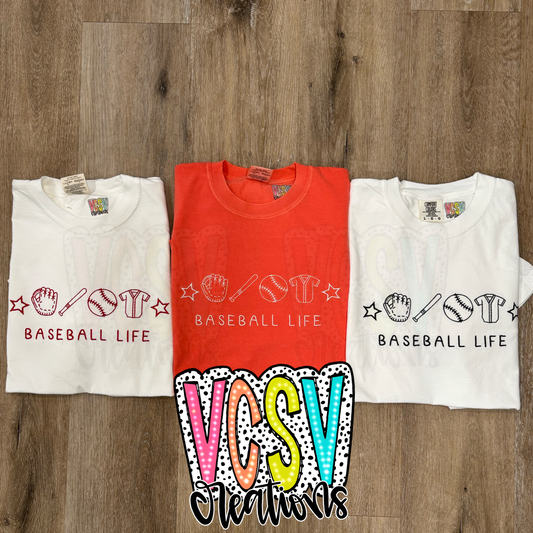 Baseball life embroidery
