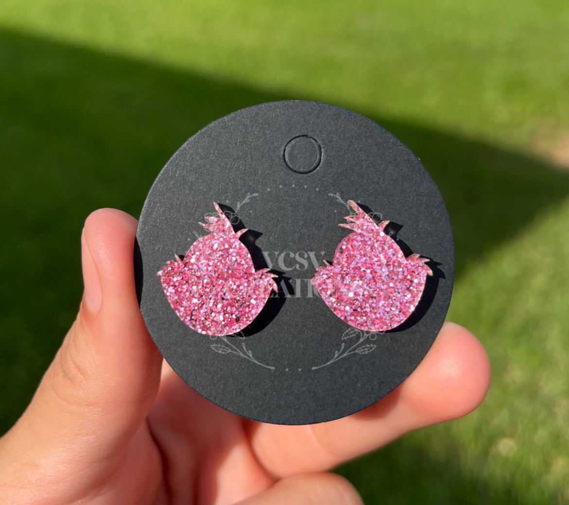 Pink Mean One studs