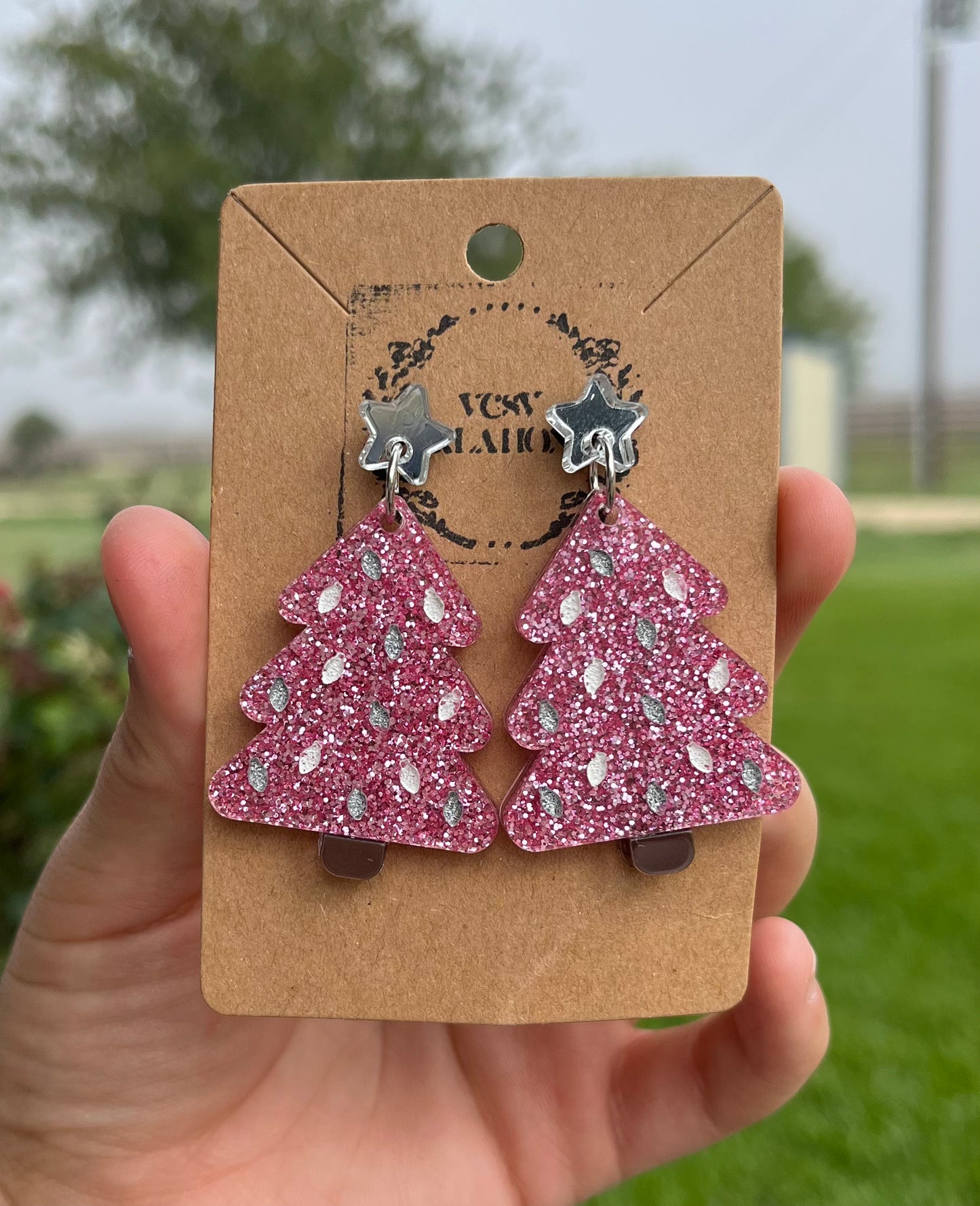 Pink tree dangles