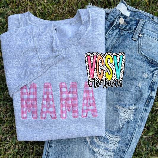Pink Plaid Appliqué custom