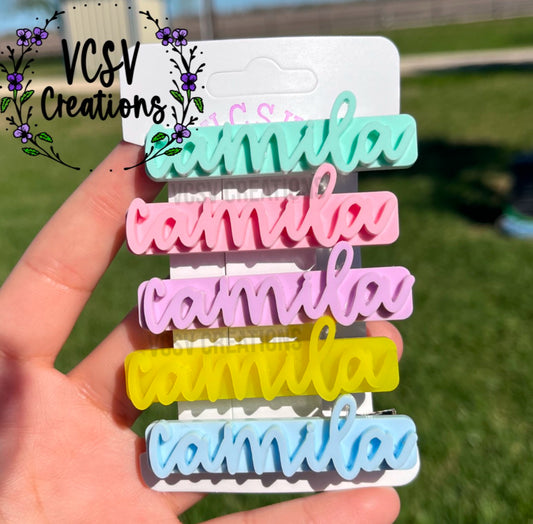 Pastel Bar Clip set