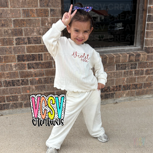 Kids Scalloped Set