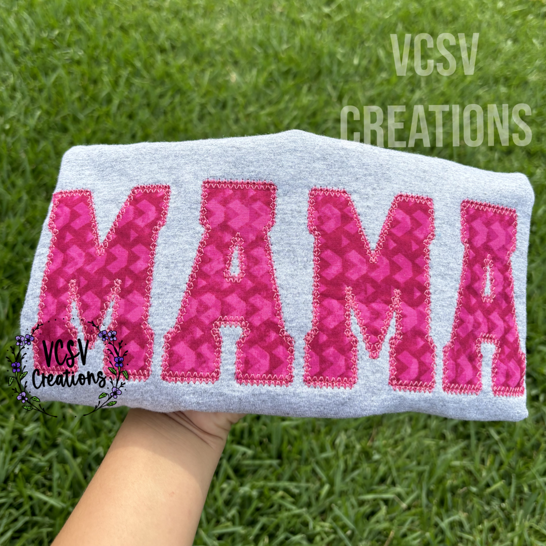 Magenta Mama appliqué