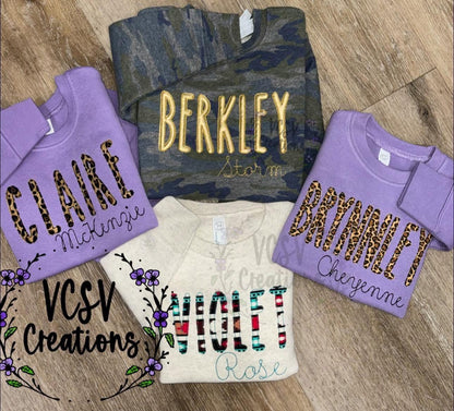 Appliqué Name Sweater