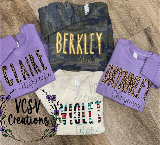 Appliqué Name Sweater