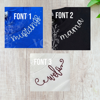 CUSTOM Neckline (sleeves text not included must add to cart separately)