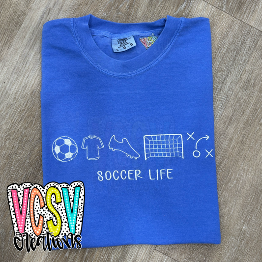 Soccer life embroidery